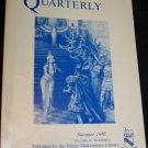 Shakespeare Quarterly Scholarly Journal Folger Library vol 36 #2 Summer 1985
