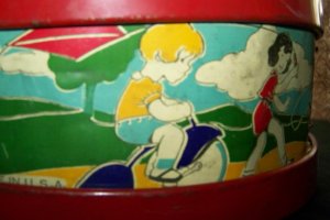 Antique Vintage 1930s Tin Litho Lithograph Children's Musical Toy Drum