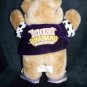 Vintage 1990 Teddy Grahams Plush Stuffed 10" Bear Sunglasses Purple Jacket Advertising Premium