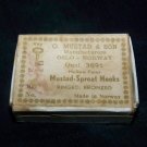 Antique Vintage O Mustad & Son Sproat Hooks Box Norway Lot