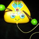 Vintage 1970s BUMBLEBEE BEE Fisher Price Plastic Pull Toy 628
