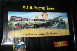 1995 MTH Rail King Electric Trains Promo Ad 38" Poster