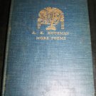 Vintage 1936 MORE POEMS A.E Housman HC Knopf Poetry Book
