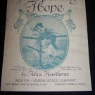 Antique Vintage 1910 Whispering Hope Alice Hawthorne Sheet Music