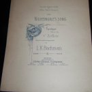 Antique 1891 THE NIGHTINGALE'S SONG Sheet Music Ditson