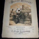 Antique 1867 BELLE MAHONE Cemetary Grave Sheet Music