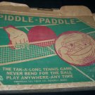 Vintage 1950s PIDDLE-PADDLE Travel TABLE TENNIS Set Game