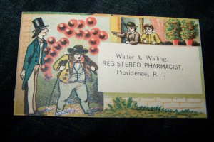 Antique Registered Pharmacist Victorian Chromolithograph Calling Business Card