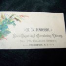 Antique News Depot Circulating Library Victorian Chromolithograph Calling Business Card