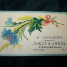 Antique Boots and Shoes Victorian Chromolithograph Calling Business Card