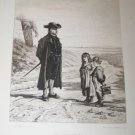 Antique THE REPRIMAND Carl Schloesser, Leopold Lowenstam Etching Art Print