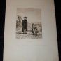 Antique THE REPRIMAND Carl Schloesser, Leopold Lowenstam Etching Art Print