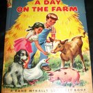 Vintage A DAY ON THE FARM Rand McNally Book-Elf Book by Alf Evers Illustrated by Dorothy Grider