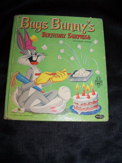 Vintage Bugs Bunny's Birthday Surprise Tell-a-Tale Whitman Book by Theresa