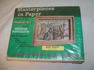 Vintage Masterpieces Shadow Art 3d BOOK SHOPPE Shop New Mint Kit