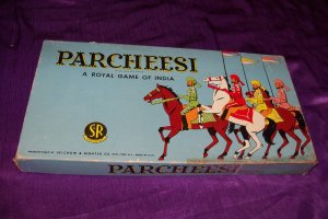 Vintage PARCHEESI Selchow & Righter Board Game Royal Game of India