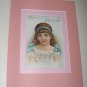 Victorian SWEET HOME Girl Larkins Label Chromo Lithograph