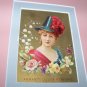 Antique Victorian Trade Card Gold Armant's Perfume Girl