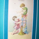 Antique Victorian TRUMPET Trade Card Union Pacific Tea