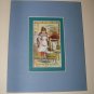Victorian Trade Card Laundry Wringer Girl Chromo Litho