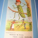 Victorian Trade Card Peas Comic Grocery Chromo Litho