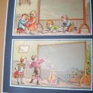 Antique Victorian Trade Card Children Chalkboard Lot 2