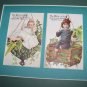 Victorian 1880 Trade Card Children Sewing Machine Lot 2