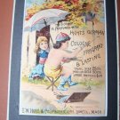 Antique Victorian Trade Card Hoyts Cologne Chromo Litho