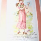 Antique Victorian Trade Card Little Girl Chromo Litho