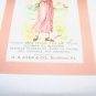Antique Victorian Trade Card Little Girl Chromo Litho