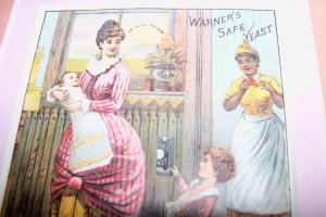 Antique Victorian Trade Card Safe Yeast Mother Children