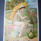 Antique Victorian Trade Card Royal Dutch Cocoa Girl