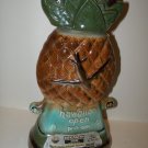 Vintage 1972 Hawaiian Open Hawaii Pineapple United Air Lines Jim Beam Figural Decanter