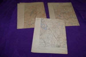 Vintage 1920s NY CT NJ Topographical Map Stamford, Ramapo, Carmel Lot 3