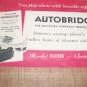 Vintage 1930s AUTOBRIDGE BPA Advanced Set Large Hardboard Game