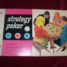 Vintage 1968 STRATEGY POKER Card Game w/Vinyl Mat Milton Bradley COMPLETE