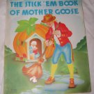 Vintage 1936 STICK 'EM BOOK OF MOTHER GOOSE Sticker Stamp Book