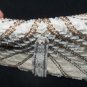Vintage French Beaded Handmade Hand Bead Clutch Purse Pearls White Pink Embroidered