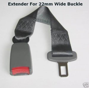 GRAY Seat Belt Extension Extender Universal-NEW Fit 22mm wide Buckle free ship