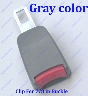 Seat Belt Extender Extension  clip For 7/8" wide  Buckle grey color NEW  free ship
