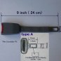 Rigid Stem  9.5" Seat Belt Extender Extension For 7/8" wide Buckle grey color NEW  free ship
