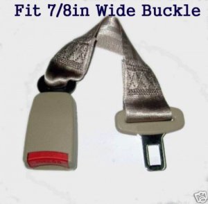 beige color Seat Belt Extension Extender NEW Fit 7/8inch wide Buckle free ship
