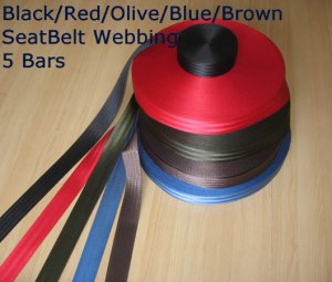 100 Ft ROLL 2" SEAT BELT SAFETY STRAP WEBBING 5 COLORS to USA 14-20 days arrive
