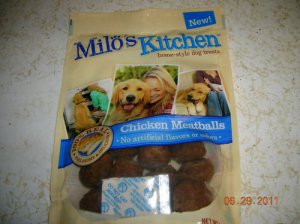 5 PACKAGES MILO'S KITCHEN CHICKEN MEATBALL  DOG TREATS