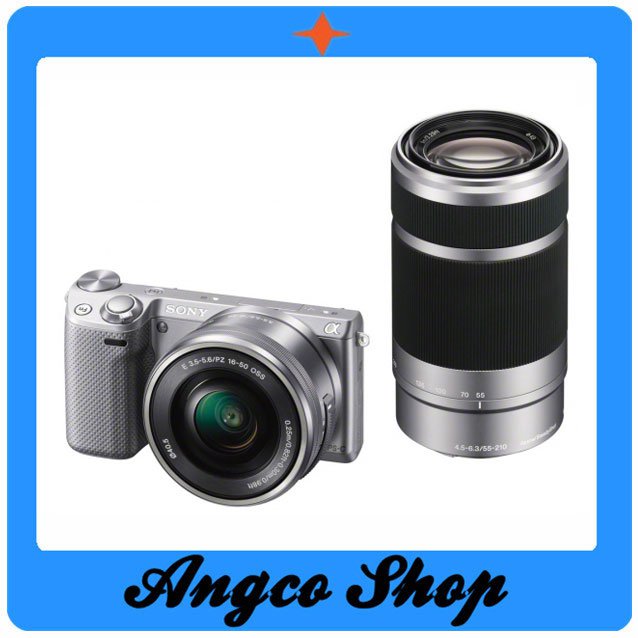 Sony Alpha NEX 5RY with 16-50mm + 55-210mm Lens Digital Camera - Silver