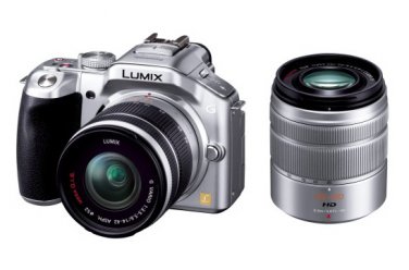 Panasonic DMC-G5W (PAL) with 14-42mm 45-150mm Silver