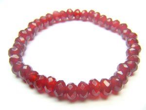 BAGXHS1000X Red Agate Donut Shape 4x7mm Cut Bracelet