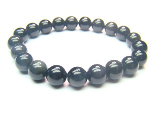 BOBXRS1000X Obsidian  Round Shape  8mm Bracelet