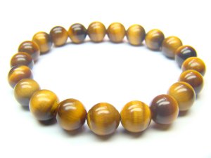 BTEXRS1000X Tiger Eye  Round Shape  8mm Bracelet