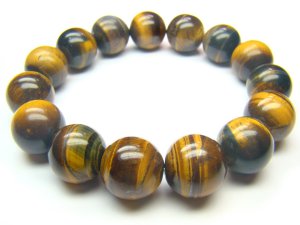 BTEXRS1600X Tiger Eye  Round Shape  14mm Bracelet